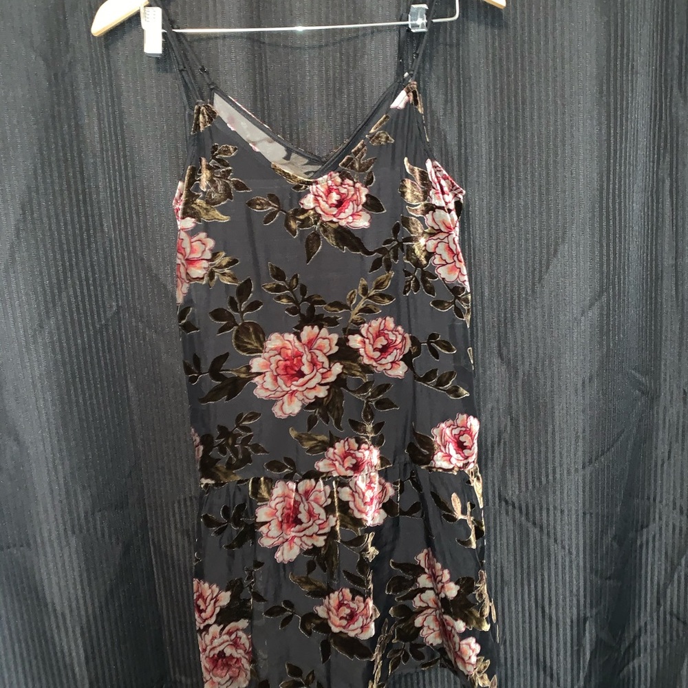 Velvet flowered dress